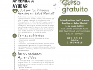 March 14, 2024 - Intro to Mental Health First Aid Spanish Flyer