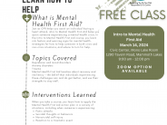 March 14, 2024 - Intro to Mental Health First Aid