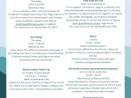 Flyer containing information on free wellness programming in Bridgeport