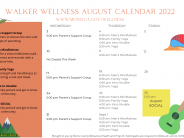 Walker Wellness Calendar - August 2022