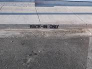 "BACK-IN ONLY" Curb Stencil