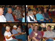 Collage of participants at a community meeting