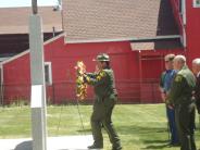 Wreath Placement in honor of those fallen