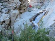 Mutual Aid Search for a Missing Hiker on Boundary Peak