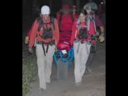 Aid to an ill hiker on Duck Pass