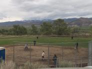 Photos of Sheriffs on baseball field