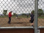 Photos of Sheriffs on baseball field