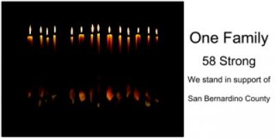 One Family, 58 Strong. We stand in support of San Bernardino County