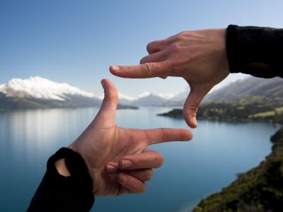 Framing a landscape photo