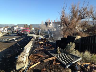 Photo of big rig accident 