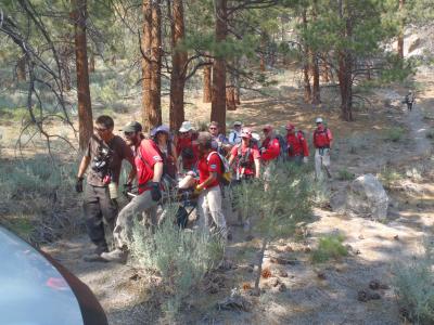 Aid to an injured climber in the Clark Canyon area