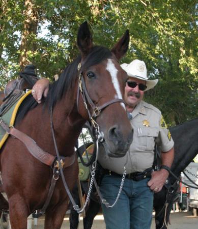 Lieutenant West with a horse