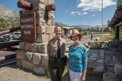 Photo of Laura Bush at Yosemite National Park