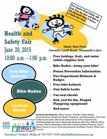 Community Health and Safety Fair flier