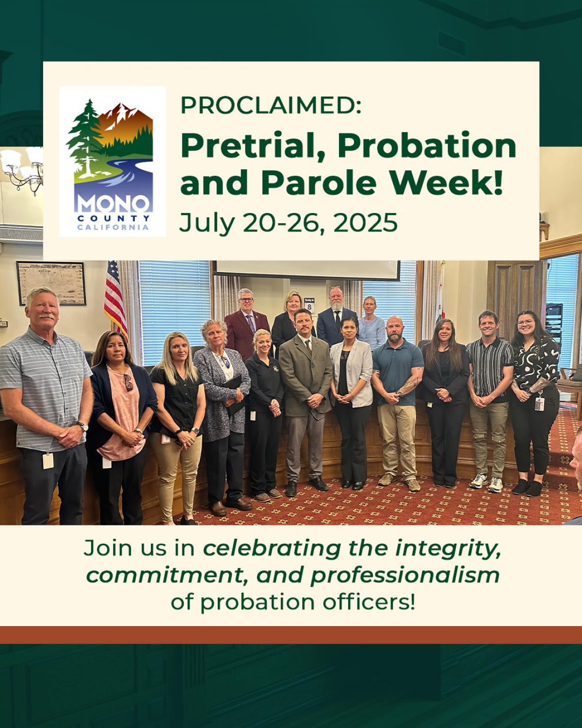 Join us in celebrating the integrity, commitment, and professionalism of our probation officers.